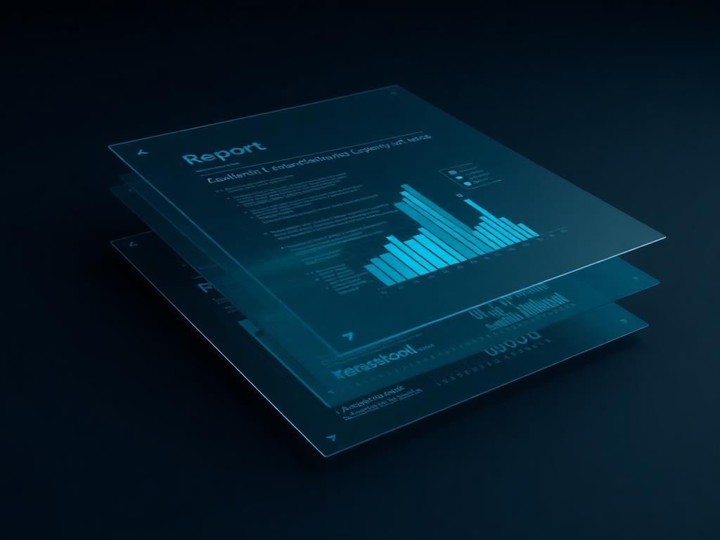 Report Development — abstract technology illustration